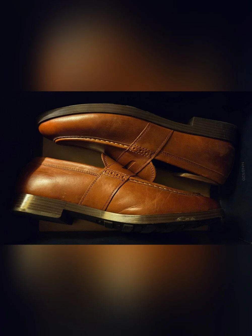 Cole Haan Jefferson Grand Penny Loafers Mens 10.5 British Tan Shoes Lightly Used